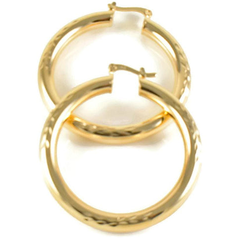 Lana basket wave hoop earrings in 18k of gold plated