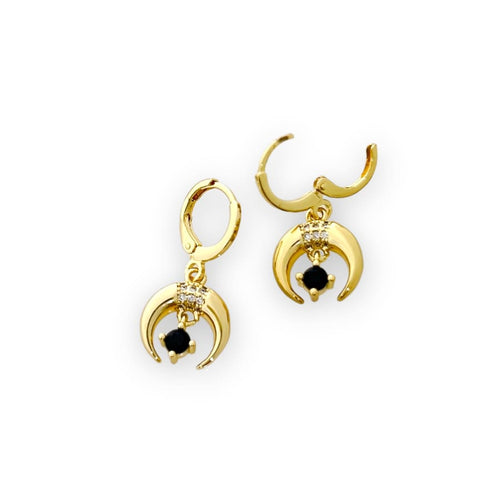 Horns earrings goldfilled