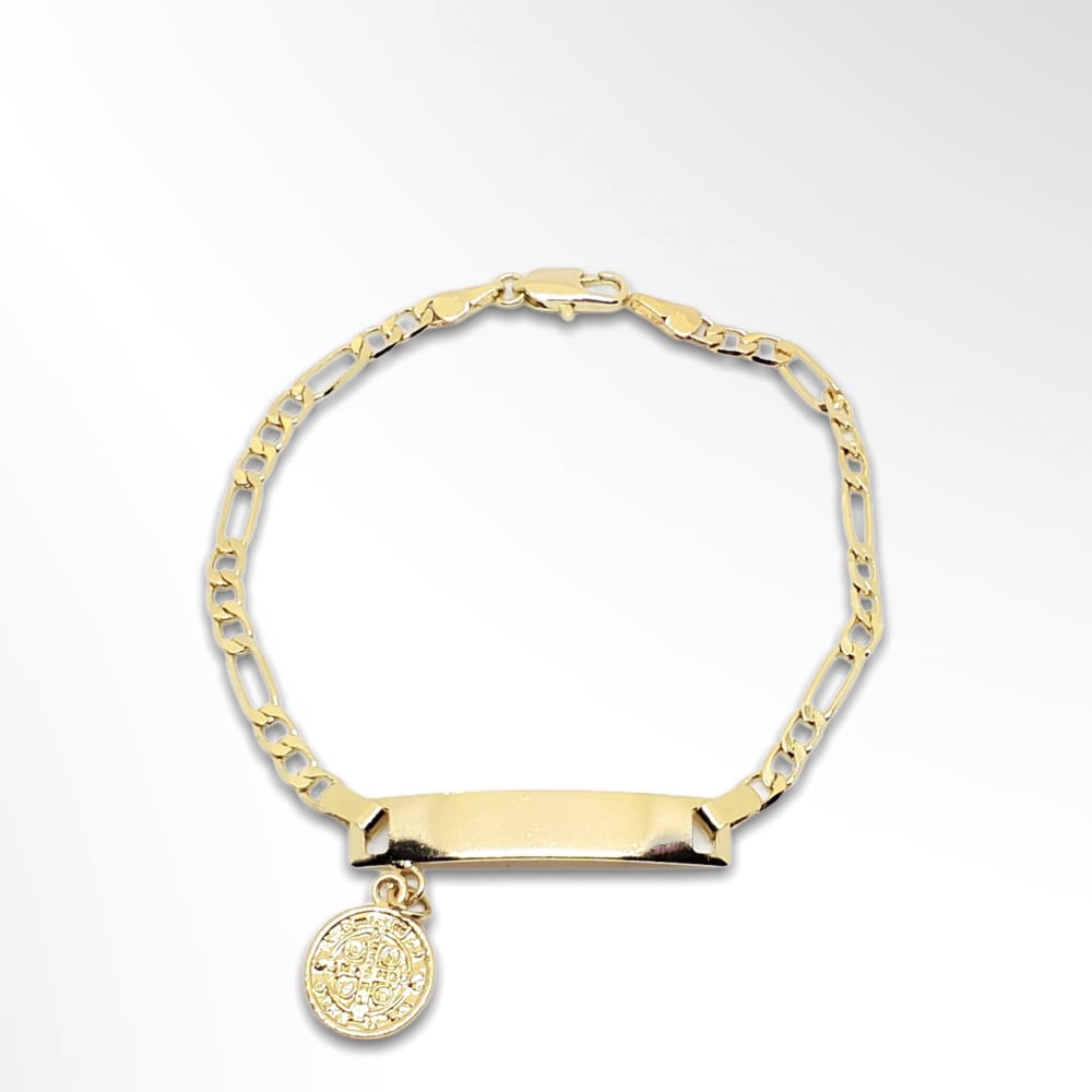 Id charm bracelet in 18kts of gold plated 7.5 Bracelets