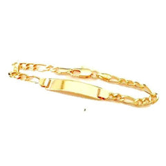 Id pate figaro link bracelet 18kts gold plated 6 bracelets