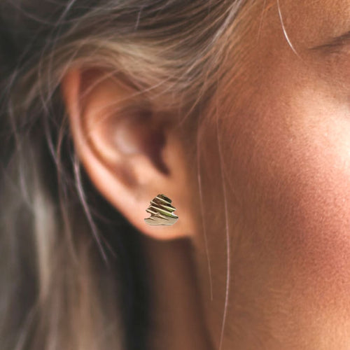 Christmas tree studs earrings in 18k of goldfilled earrings