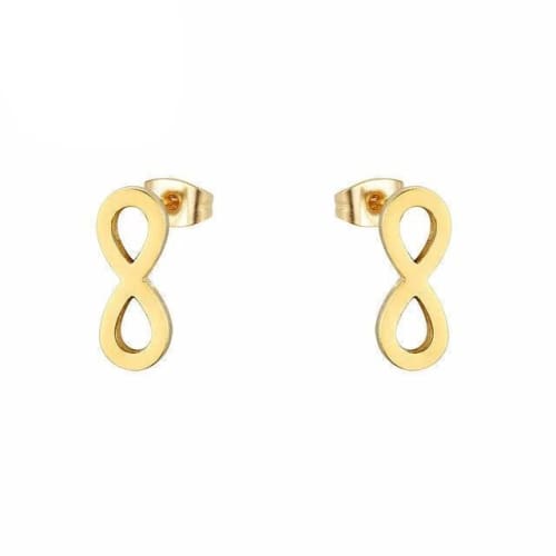 Infinity 1cm gold over stainless steel stud earrings earrings