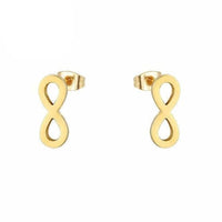 Infinity 1cm gold over stainless steel stud earrings earrings