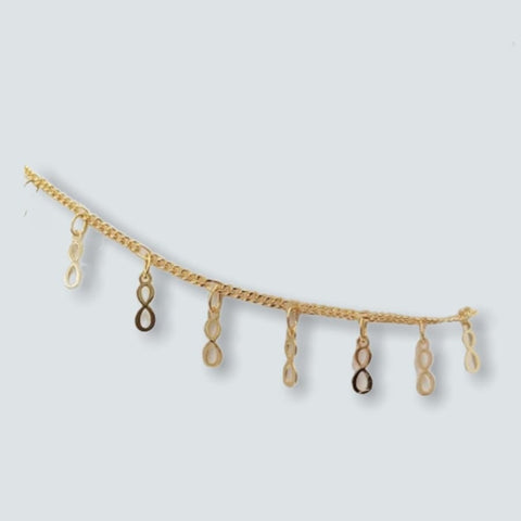 Butterflies - pearls charm anklet 18k of gold plated