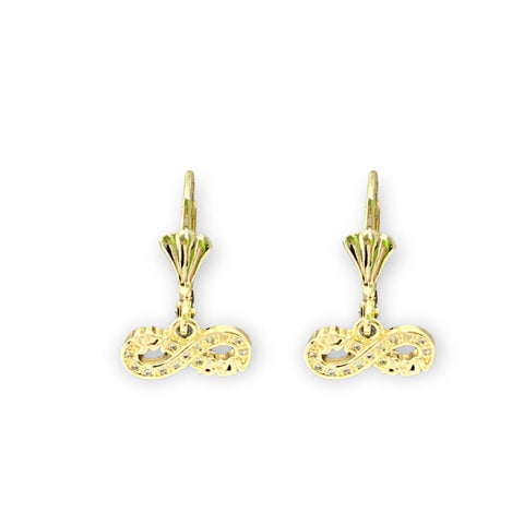 Enamel heart cz earrings 18kts of gold plated