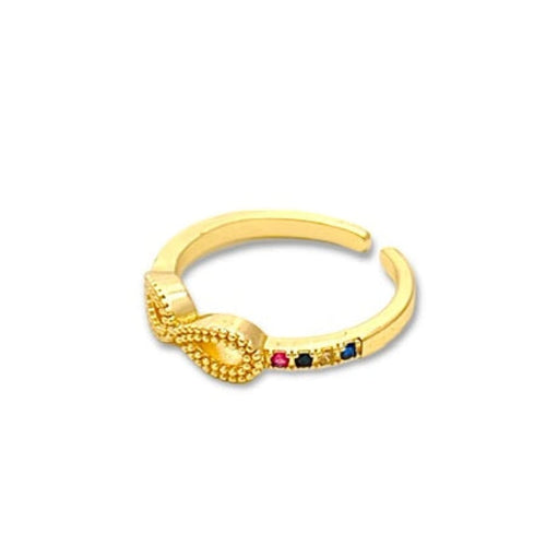 Infinity open size ring 18k of gold plated rings