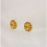 Kate lime color stone studs earrings goldfilled earrings