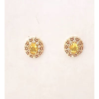 Kate lime color stone studs earrings goldfilled earrings