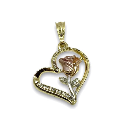 La rosa heart pendant gold plated charms