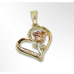 La rosa heart pendant gold plated charms