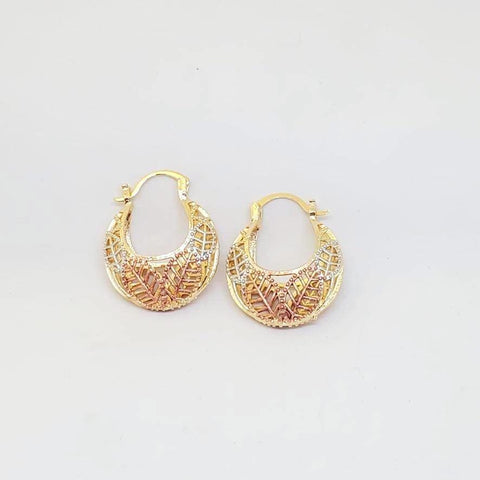 Elle turquoise filigree boho hoop earrings in 18k of gold plated