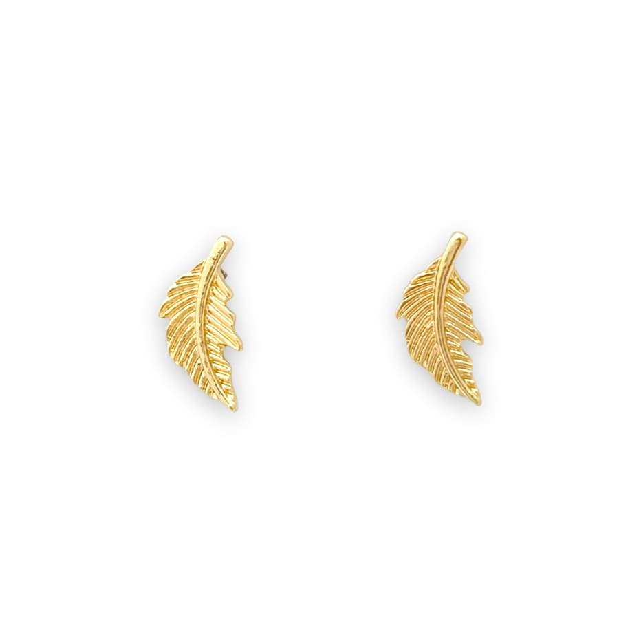 Leaf studs earrings 18k of gold plated earrings
