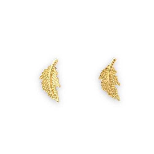 Leaf studs earrings 18k of gold plated