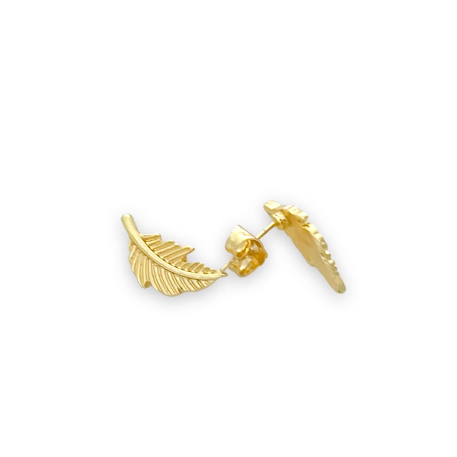 Leaf studs earrings 18k of gold plated earrings
