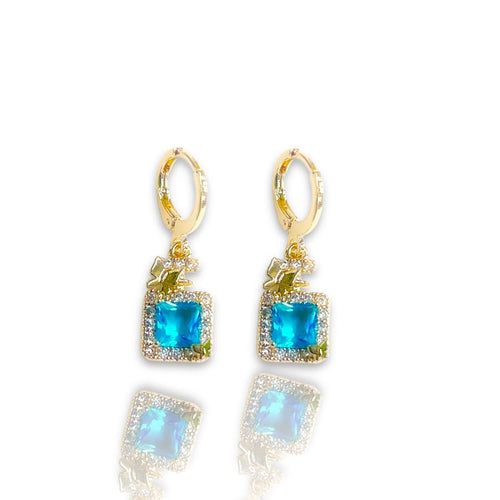 Light blue earrings goldfilled earrings