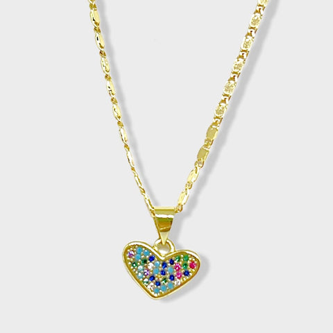 Infinity multicolor necklace in 18k of gold plated
