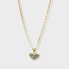Lili heart necklace in 18k of gold plated necklaces