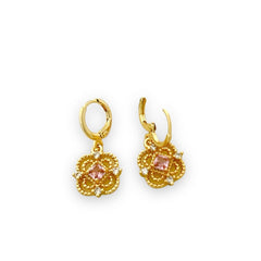 Lisa vintage pink earrings goldfilled earrings