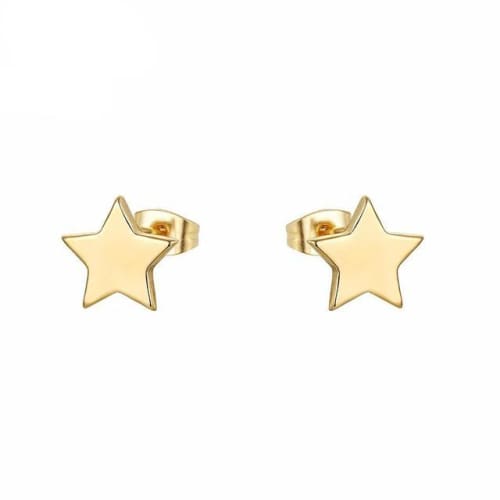 Little stars studs gold over stainless steel earrings earrings