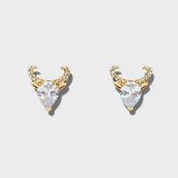 Longhorn cz goldfilled studs earrings