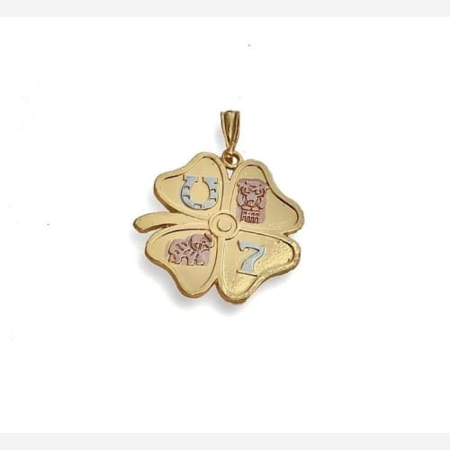 Lucky clover pendant in 18kts of gold plated