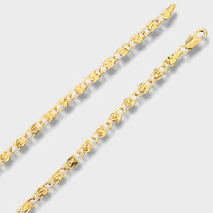 Lumachina 4mm link chain in 18k of gold plated necklaces