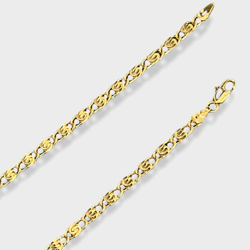 Lumachina 4mm link chain in 18k of gold plated necklaces