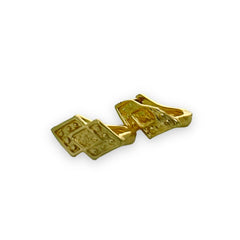 Lupita rectangular hoops earrings in 14k of gold plated earrings