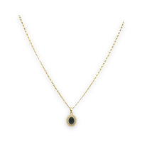 Mara oval shape black huggies earrings in 18k of gold plated earrings