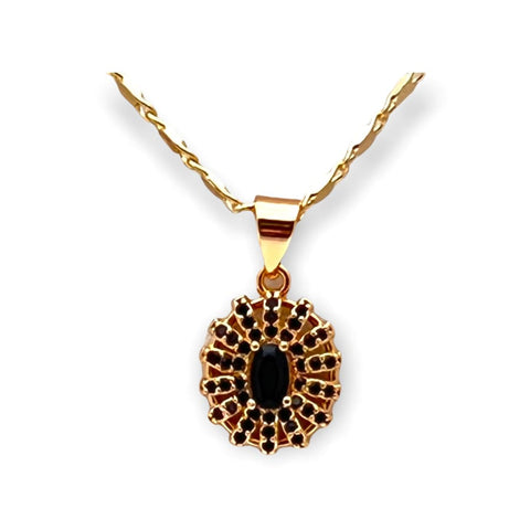 Dream catcher heart set earrings necklace in 18k gold filled