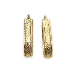 Marie oval shape hoops earrings in 18k of gold plated earrings