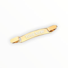 Marina stars id bracelet 18kts of gold plated bracelet 7.5 / engraved bracelets