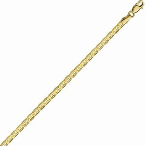 5mm concavo figaro 18k gold plated chain