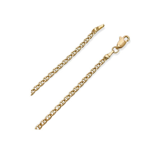 Mariner 3mm bracelet 18kts of gold plated 8.5l chains