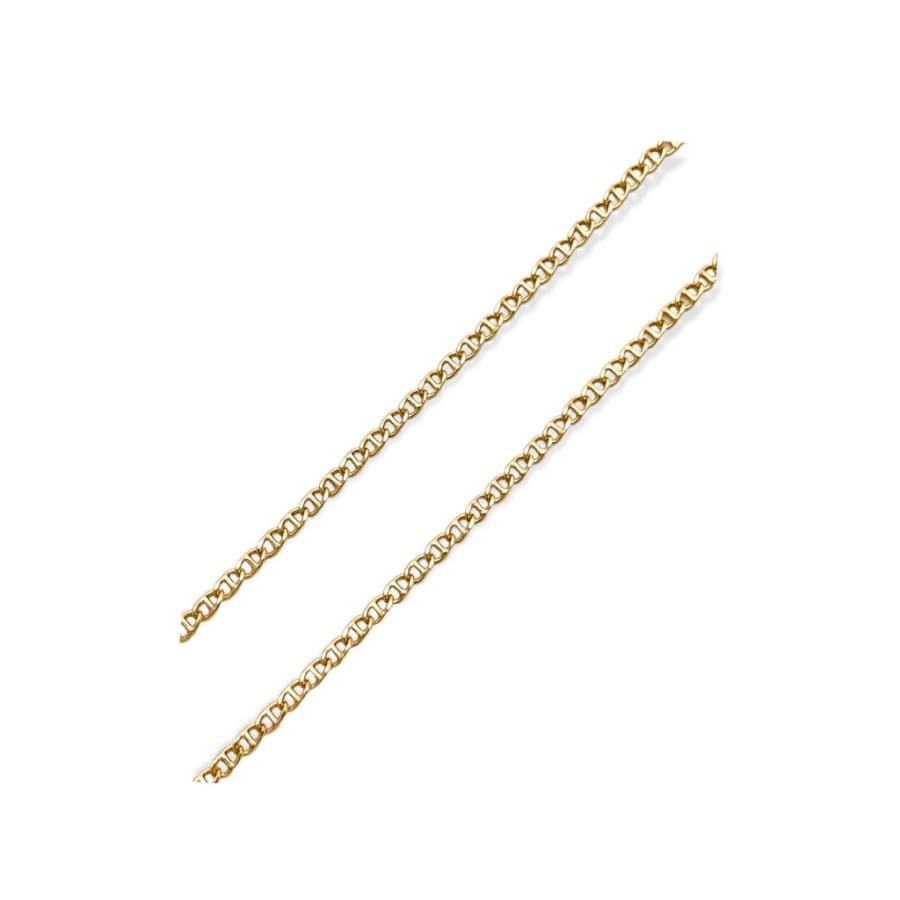 Mariner 3mm bracelet 18kts of gold plated 8.5’l chains