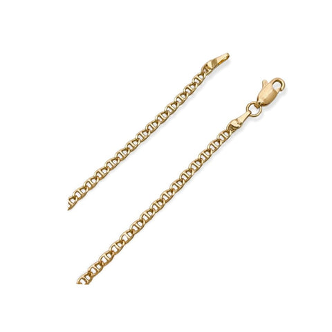 Lila oval shape 18k of gold plated chain necklace
