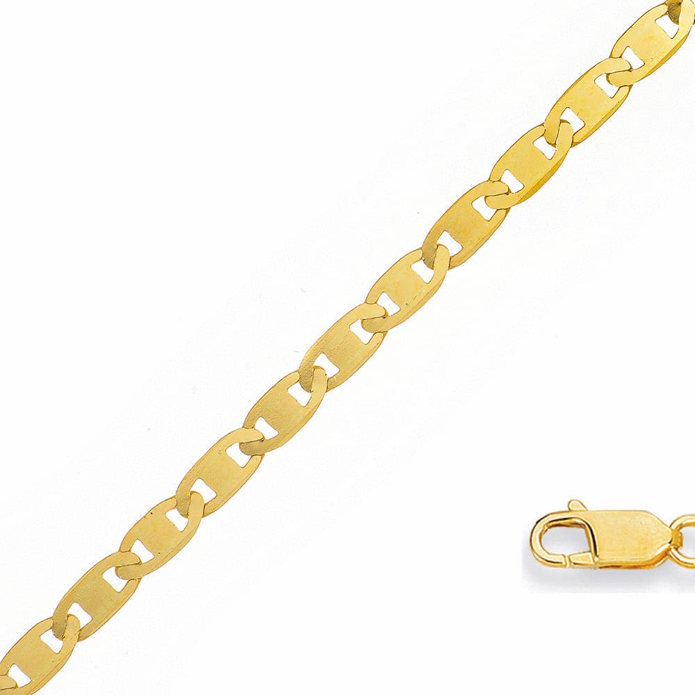 Mariner 4mm 18k gold plated chain 18 chains