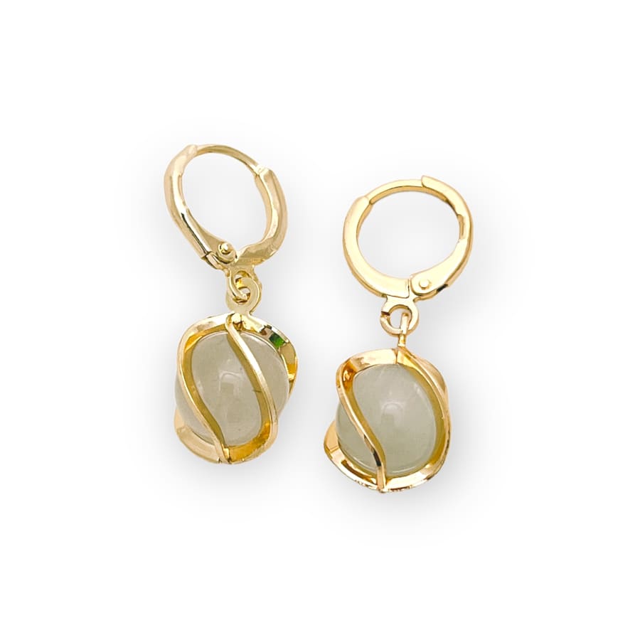 Marla’s ivory bubbles earrings in 18k of gold plated ivory earrings