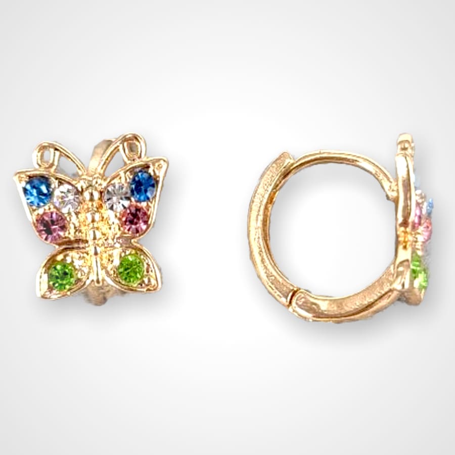 Mary multicolor butterfly earrings in 18k of gold plated earrings