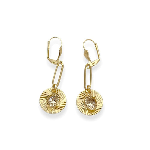 Meli lever back 18k of gold plated earrings earrings