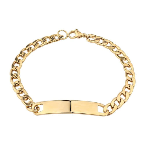 Men cuban link id bracelet