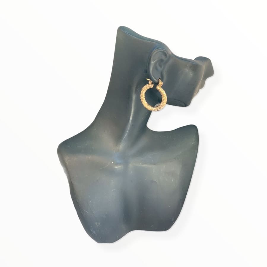 Mina diamond cut hoops in 18kt of gold plated earrings