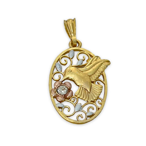 Mockingbird pendant in 18k of gold layering charms & pendants