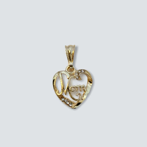 Mom pendant in 18kts of gold plated charms