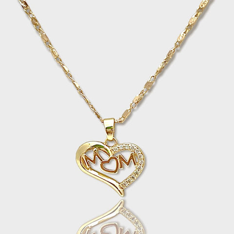 Ola circular cz pendant necklace 18kts of gold plated chain.