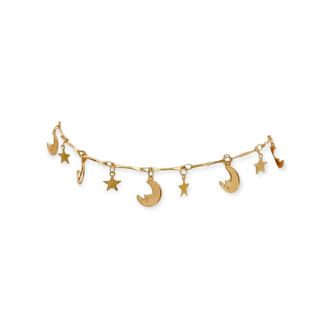 Butterflies clon gold plated anklet