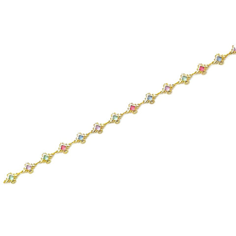 Butterflies - pearls charm anklet 18k of gold plated