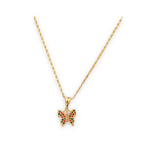 Multicolor butterfly18k of gold plated chain necklace chains
