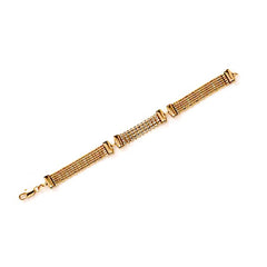 Multy - chains cz trends 18kts of gold plated bracelet 7.5 bracelets