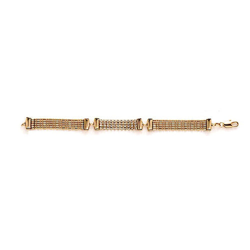 Multy-chains cz trends 18kts of gold plated bracelet 7.5 bracelets